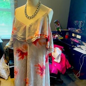Calvin Klein Dress/shirt w/off shoulder sleeve.